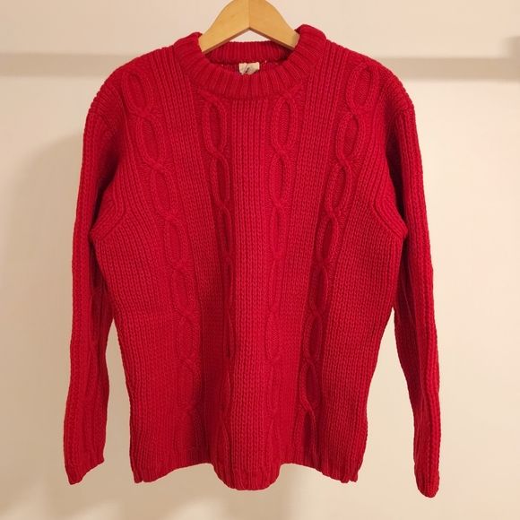 Vintage Red Bergland Ribbed Pullover Sweater - Picture 1 of 5